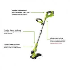 Coupe-bordures Hybride 18 V ONE+™ 25 cm (machine complète) 2 Ah RYOBI -Outil De Jardin Soldes Boutique AFD 131988