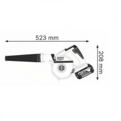 Souffleur GBL 18V-120 (sans batterie ni chargeur) en boîte carton - BOSCH - 06019F5100 -Outil De Jardin Soldes Boutique AFD 140307